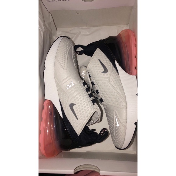 Womens Nike Air Max 270 SE Light BoneStorm PinkSummit White Black Womens Nike Air Max 270 SE Light BoneStorm PinkSummit White Black